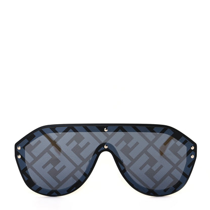 Fendi Rubber FF Fabulous Shield Sunglasses FF M0039/G/S Black Yellow 2 of 7