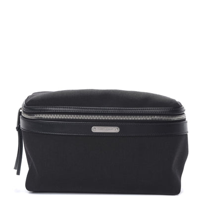 Saint Laurent Canvas Calfskin City Belt Bag Black 1 of 8