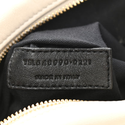Saint Laurent Lambskin Quilted Victoire Camera Bag Blanc Vintage 7 of 11