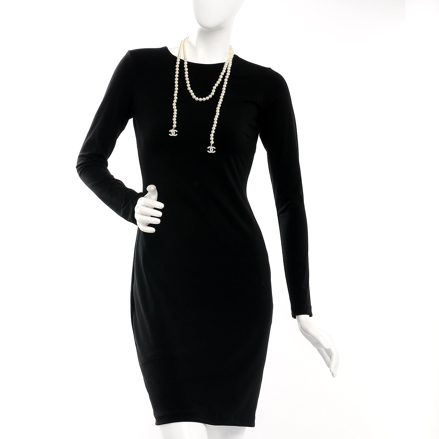 Chanel Pearl CC Long Necklace Gold 2 of 7