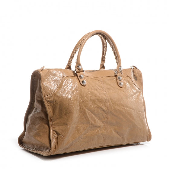 Balenciaga Agneau Giant 12 Silver Hardware Work Beige Nougatine 3 of 13