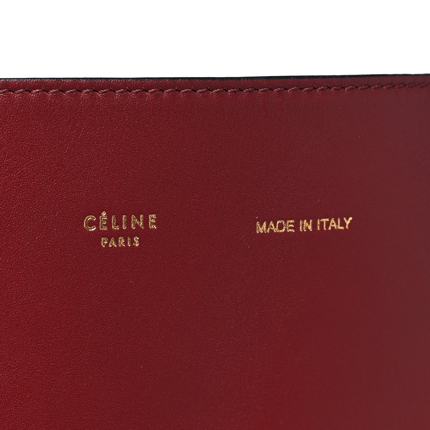 Celine Shiny Smooth Calfskin Small Twisted Cabas Dark Ruby Navy 8 of 12