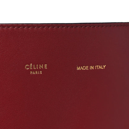 Celine Shiny Smooth Calfskin Small Twisted Cabas Dark Ruby Navy 8 of 12