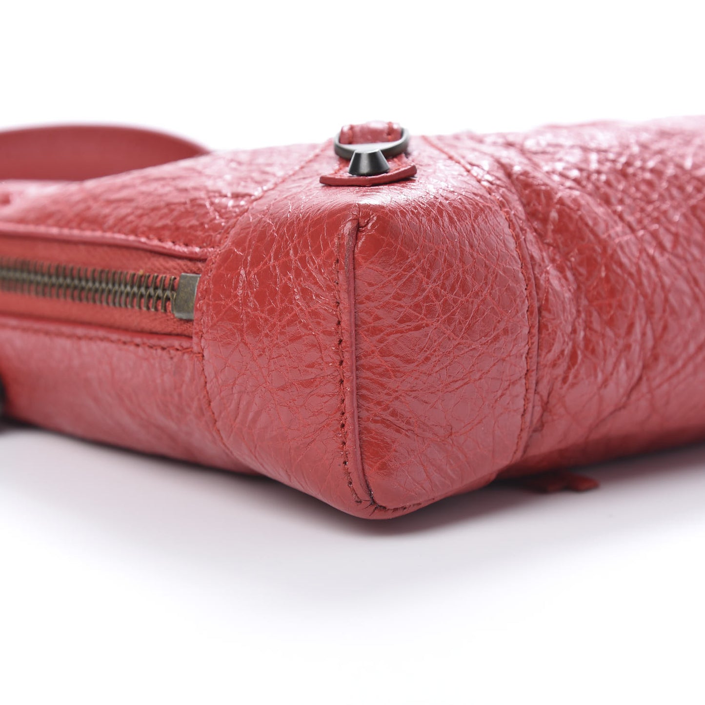 Agneau Classic Hardware XS Reporter Crossbody Rouge Tango