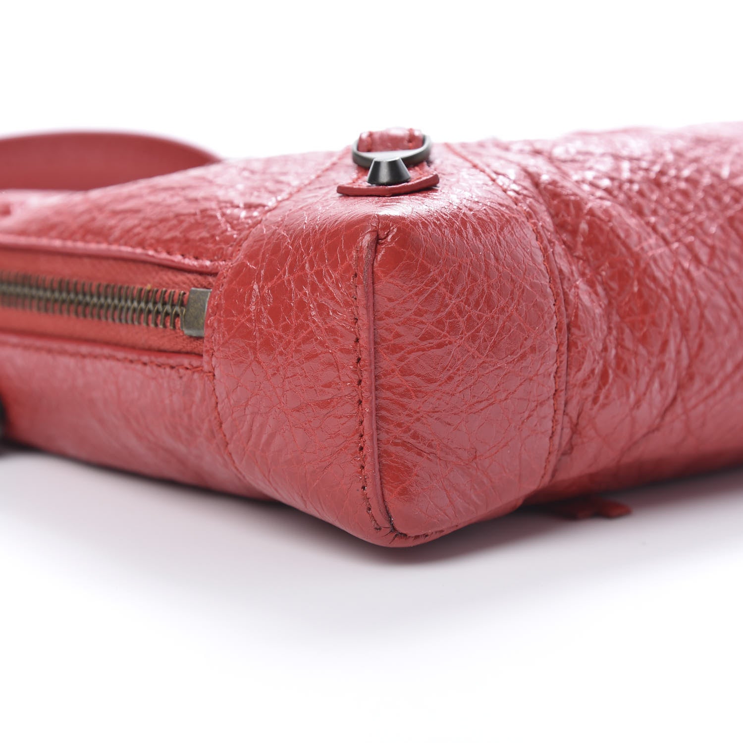 Balenciaga Agneau Classic Hardware XS Reporter Crossbody Rouge Tango 9 of 10