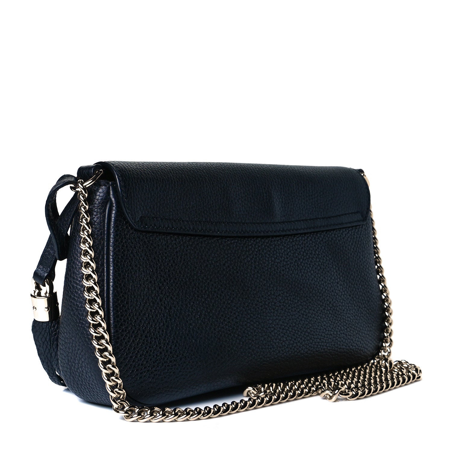 Gucci Pebbled Calfskin Medium Soho Flap Crossbody Black 3 of 7