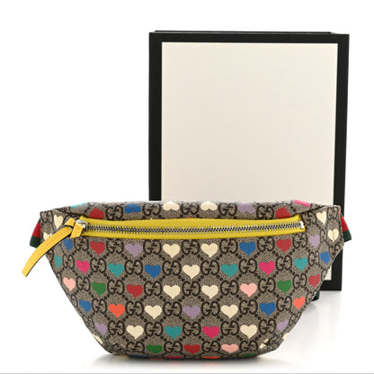 Gucci Soft GG Supreme Monogram Hearts Web Childrens Belt Bag Beige Ebony Multicolor Freesia 12 of 12