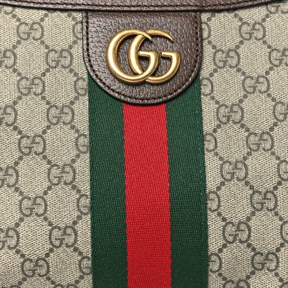 Gucci GG Supreme Monogram Web Small Ophidia Half Moon Hobo Brown 8 of 11
