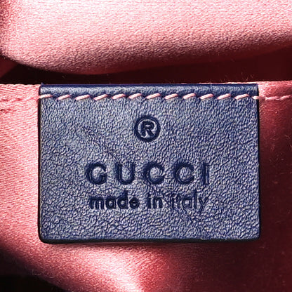 Gucci Velvet Matelasse GG Marmont Bucket Bag Cobalt Blue 6 of 10
