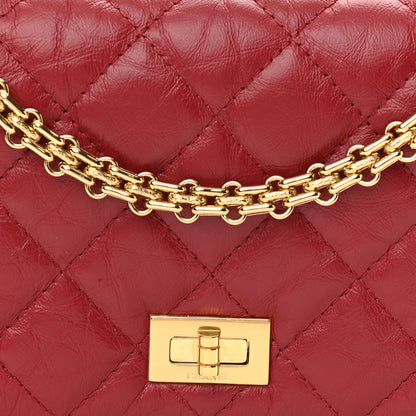 Chanel Aged Calfskin Quilted Reissue Wallet On Chain WOC Red 9 of 13