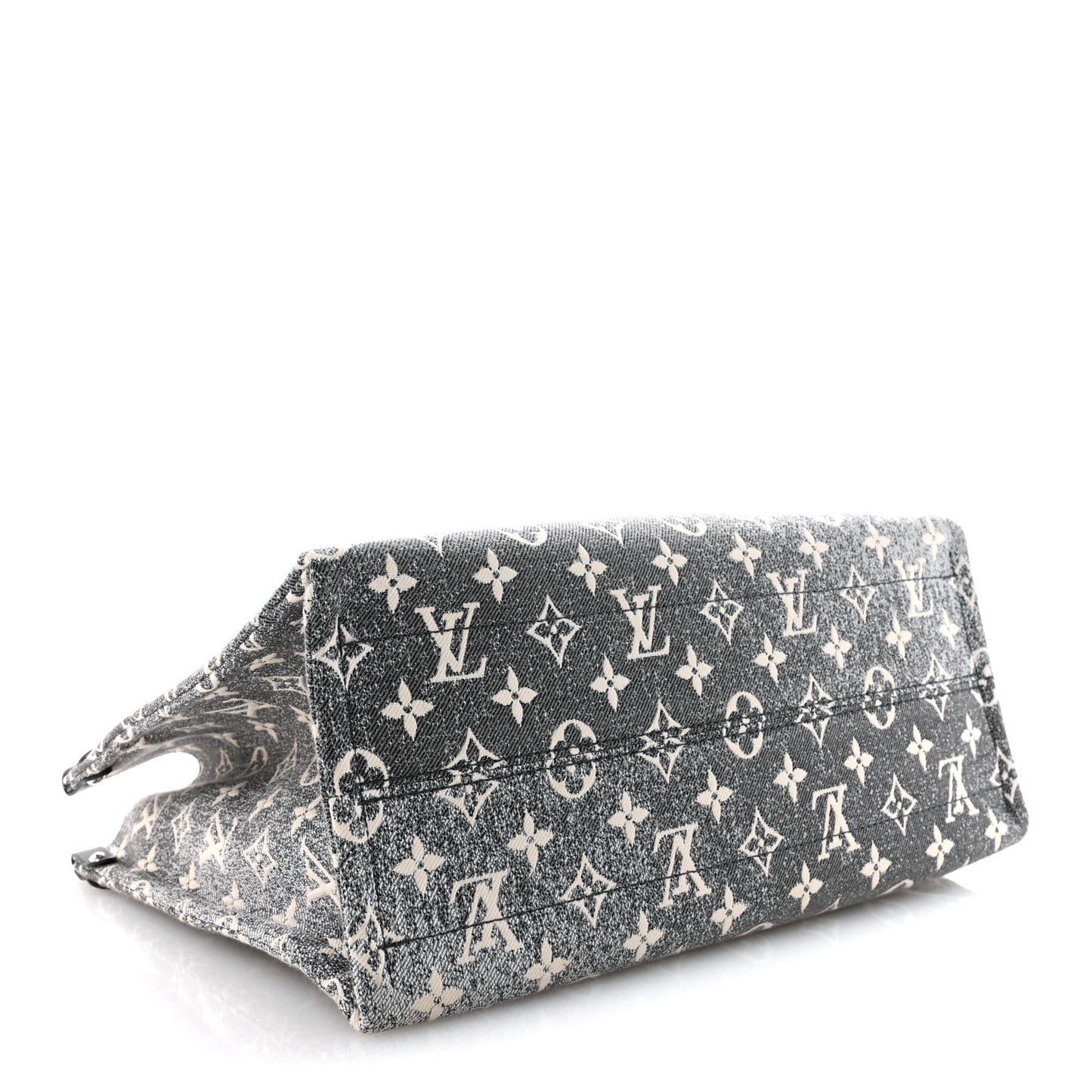 Monogram Jacquard Denim Onthego MM Black