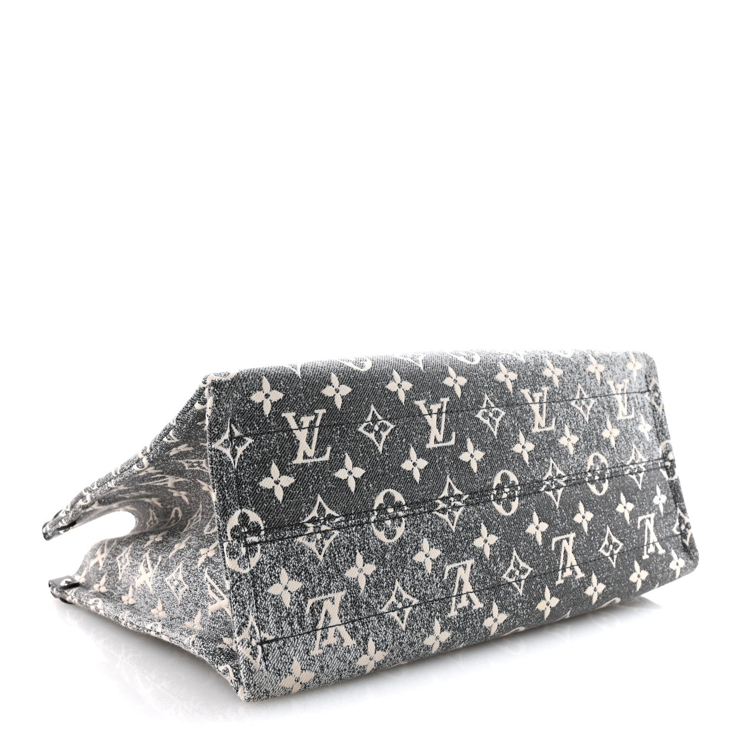 Louis Vuitton Monogram Jacquard Denim Onthego MM Black 4 of 10