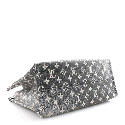 Louis Vuitton Monogram Jacquard Denim Onthego MM Black 4 of 10