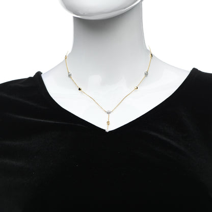 Roberto Coin 18K Yellow White Gold Diamond Station Y Drop Necklace 2 of 6