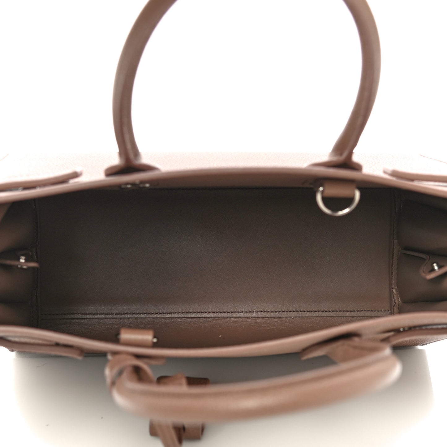 Grained Calfskin Baby Sac De Jour Taupe