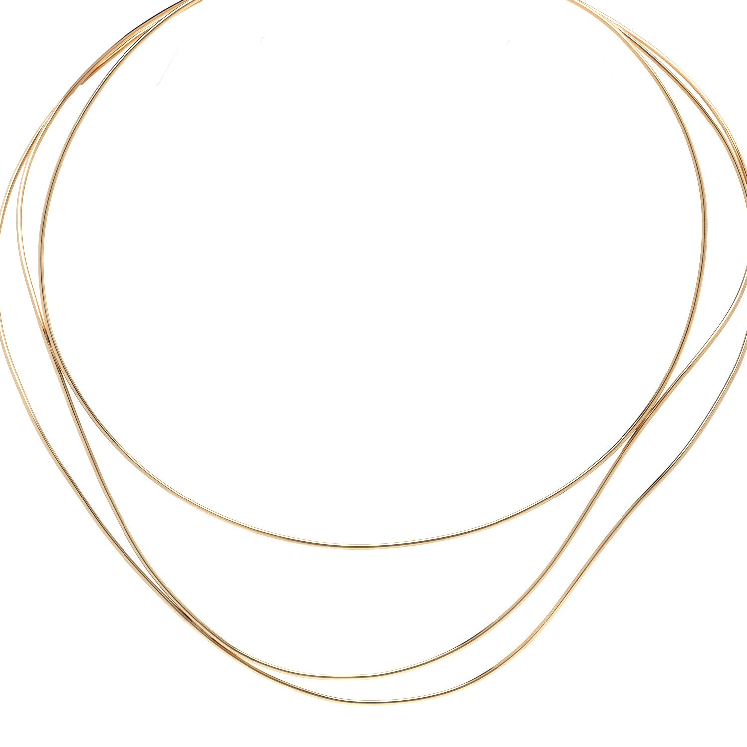 Tiffany 18K Yellow Gold Elsa Peretti Wave Necklace 1 of 4