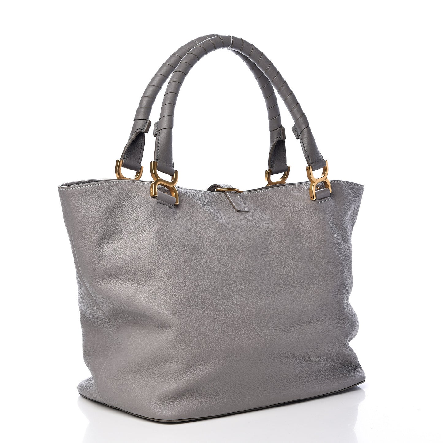 Calfskin Large New Marcie Tote Cashmere Grey