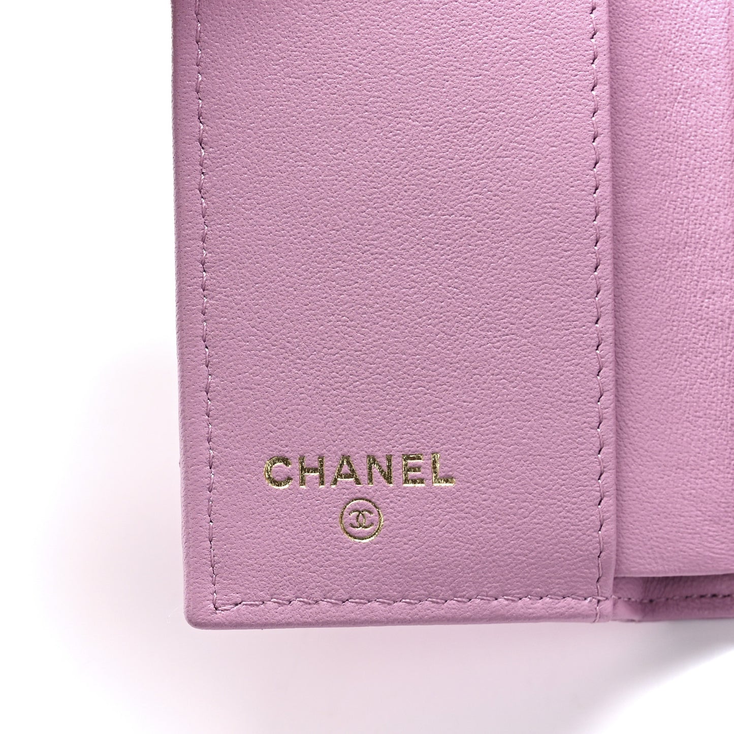 Lambskin Quilted Double Flap Wallet Light Pink