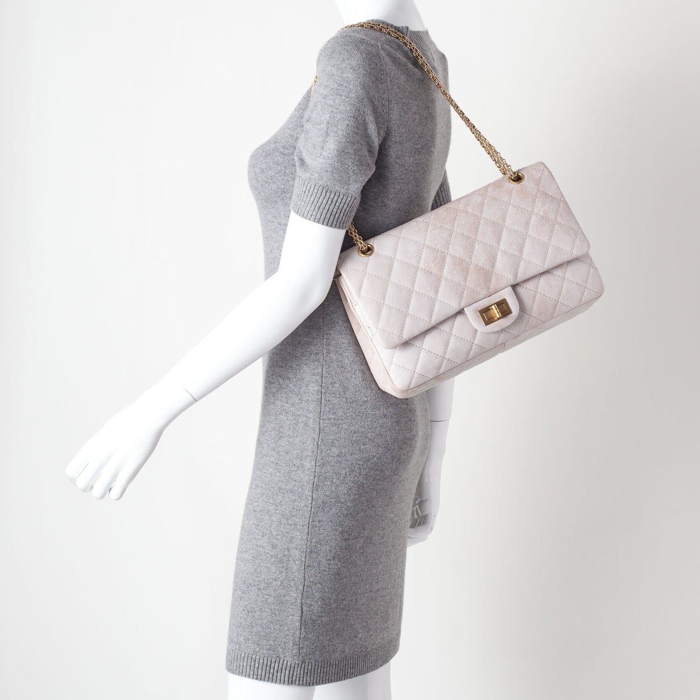 Leather 2.55 Reissue 227 Flap Blanc Fonce