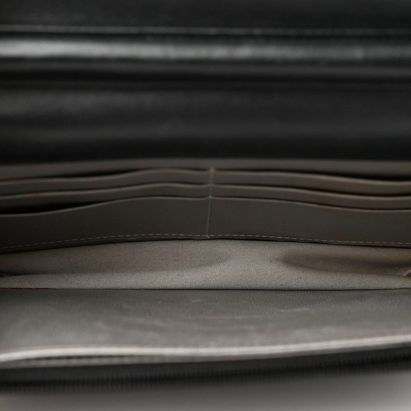 Lambskin Camellia Embossed Wallet On Chain WOC Black