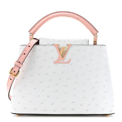 Louis Vuitton Ostrich Capucines BB White 1 of 9