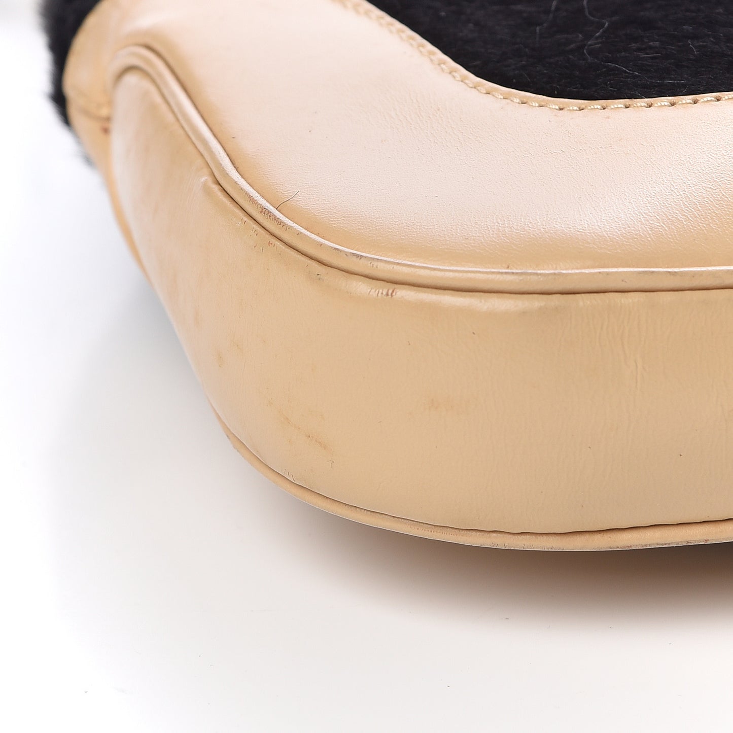 Calfskin Pony Hair Jackie O Hobo Brown Black