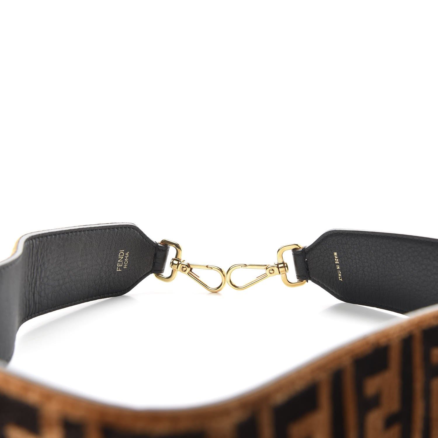 Fendi Velvet Tapestry FF Strap You Tobacco 3 of 4