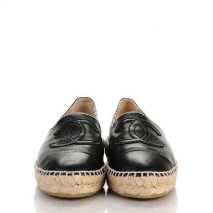 Chanel Lambskin CC Espadrilles 37 Black 2 of 7