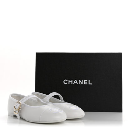 Chanel Lambskin Mary Jane Flats 36.5 White 10 of 10