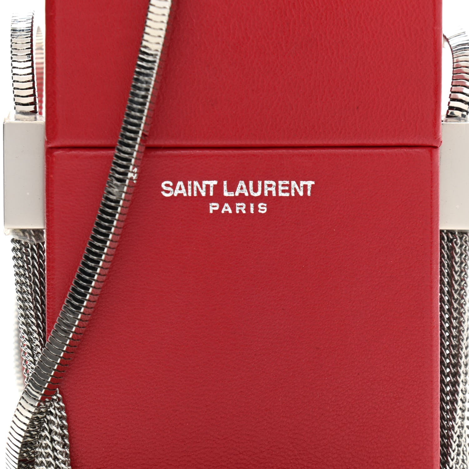Saint Laurent Lambskin Smoking Box Crossbody Rouge Eros 8 of 11