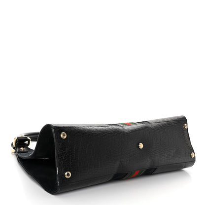 Gucci Monogram Web Junco Shoulder Bag Black 6 of 25