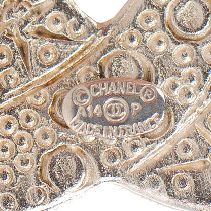 Chanel Swarovski Crystal Large CC Brooch Silver 4 of 5