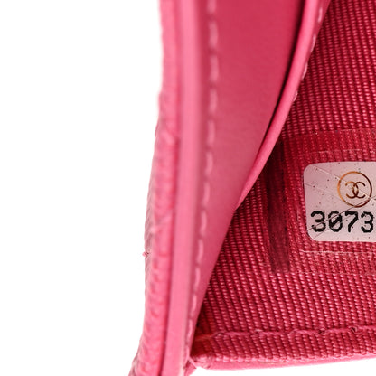 Chanel Caviar Quilted Tri-Fold Flap Wallet Pink 8 of 8