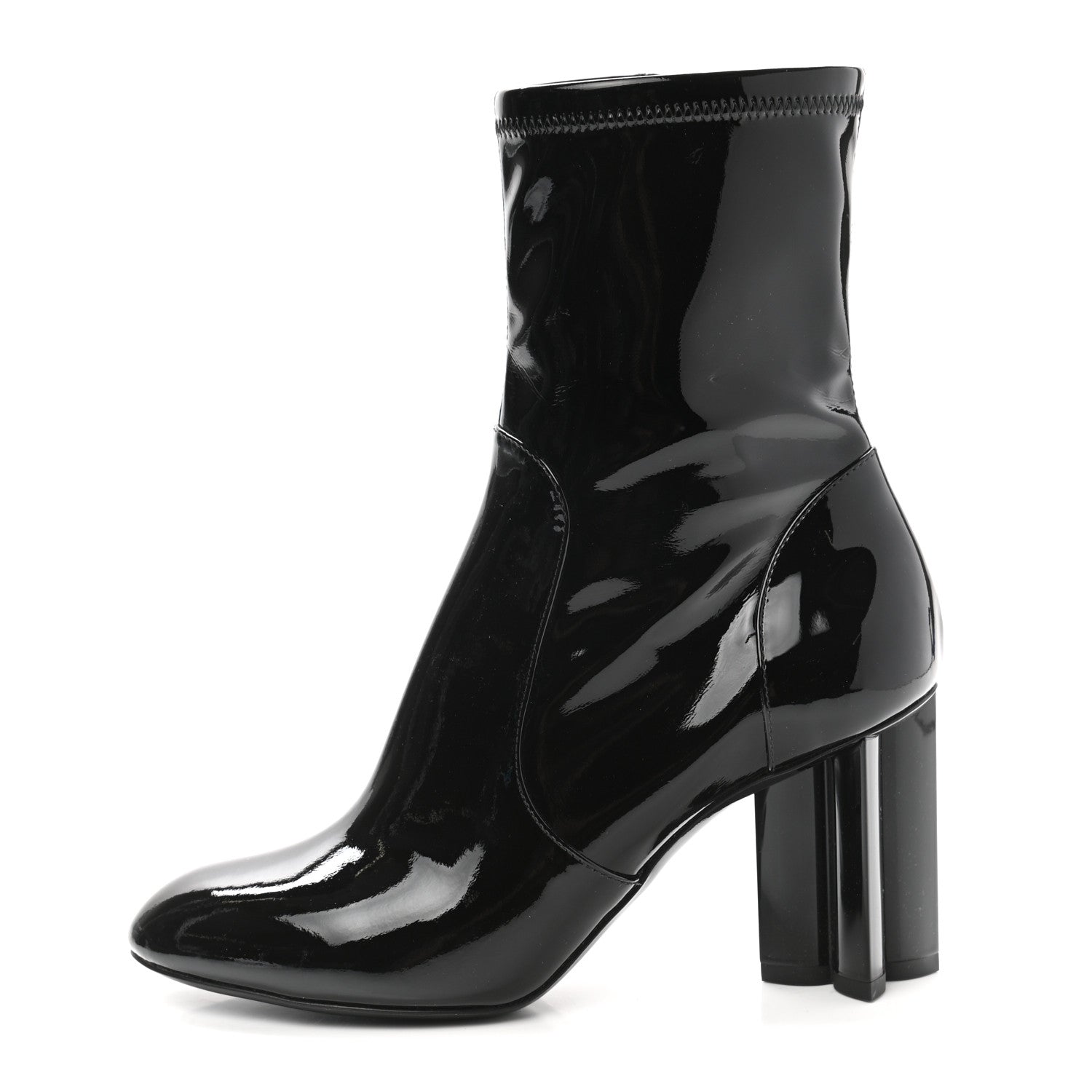 Louis Vuitton Patent Silhouette Ankle Boots 36 Black 1 of 8
