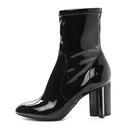 Louis Vuitton Patent Silhouette Ankle Boots 36 Black 1 of 8