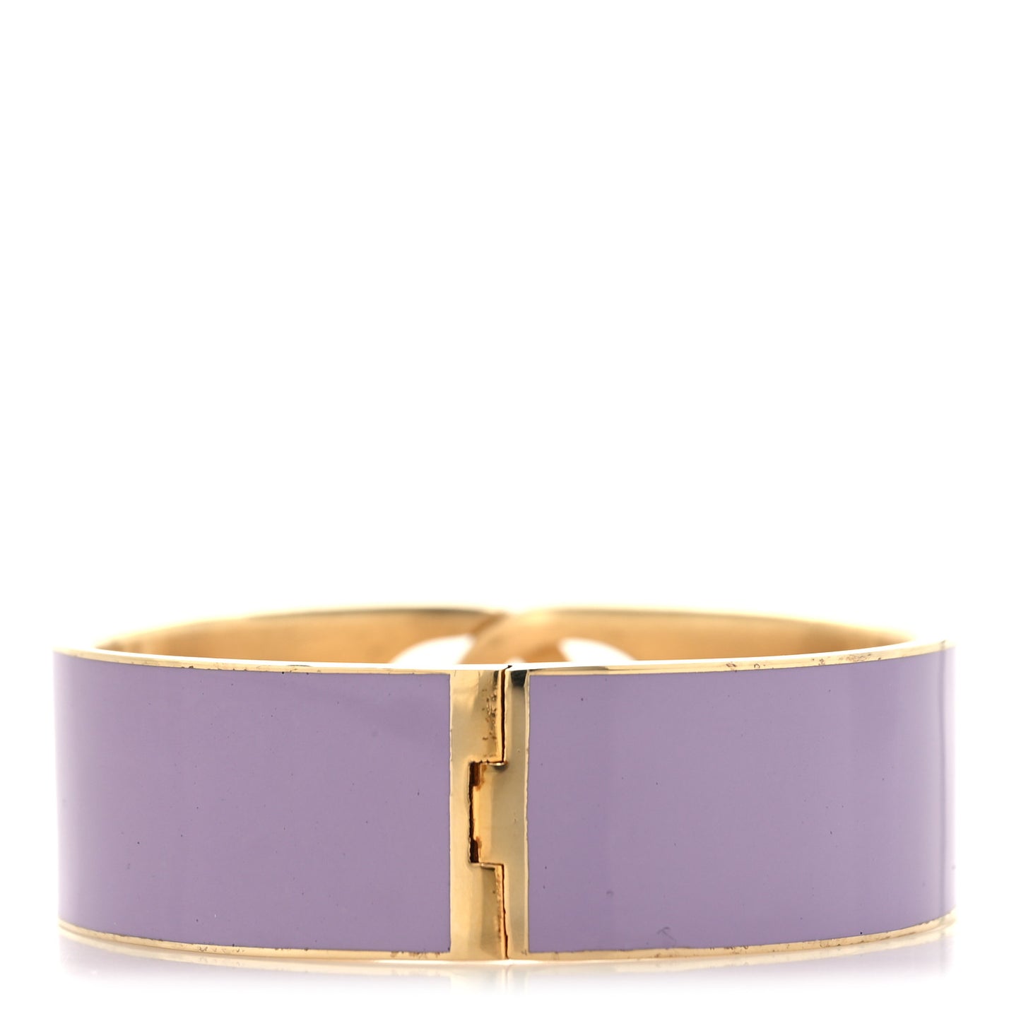 Metal Enamel Interlocking G Cuff Bracelet S Purple