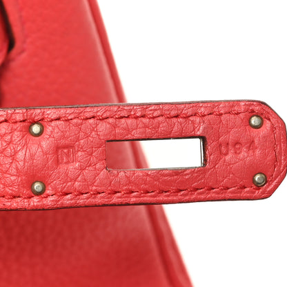 Hermes Taurillon Clemence BIRKIN 35 Bougainvillea 7 of 10