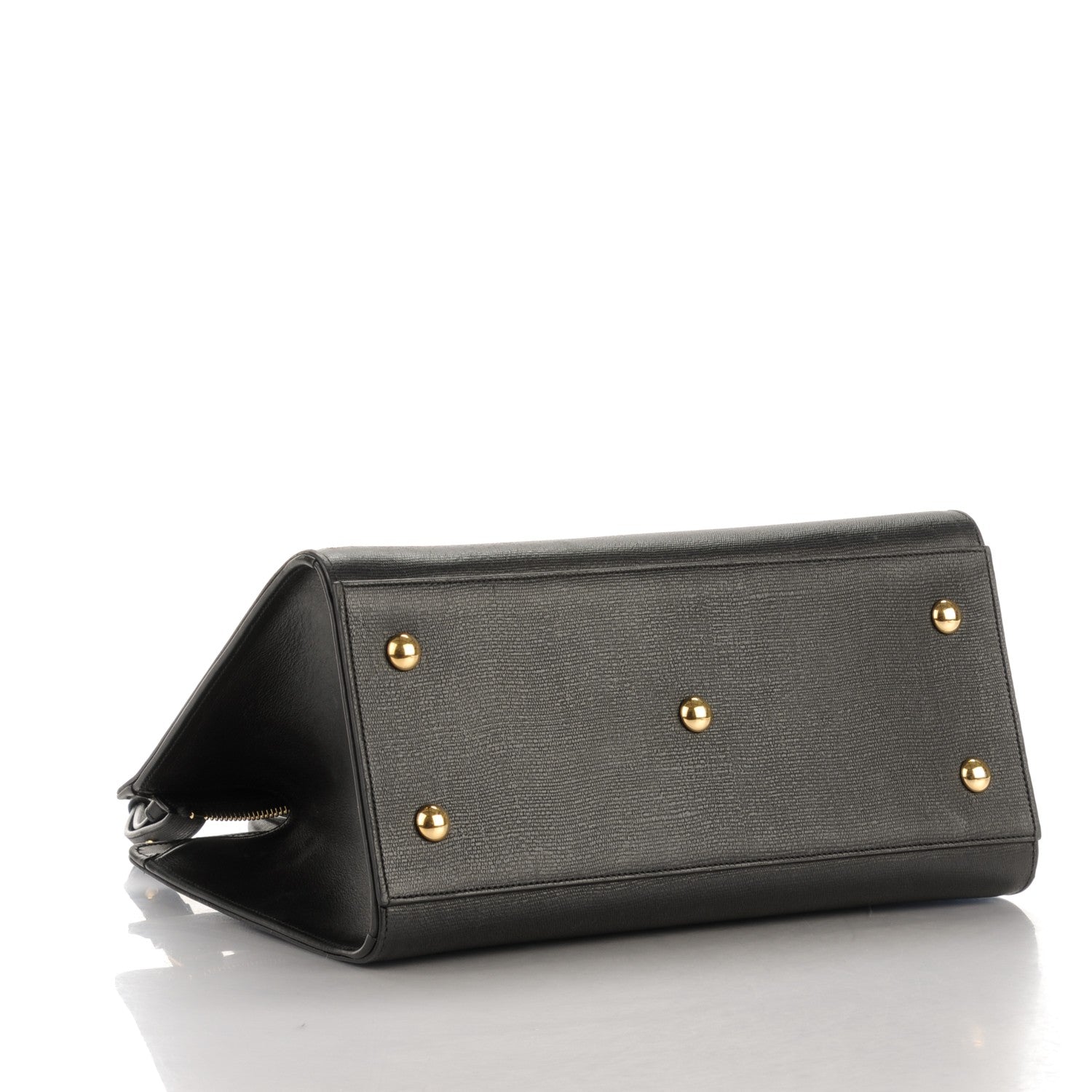 Saint Laurent Tweed Calfskin Classic Small Cabas Y Bag Black 4 of 9