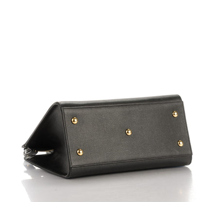Saint Laurent Tweed Calfskin Classic Small Cabas Y Bag Black 4 of 9