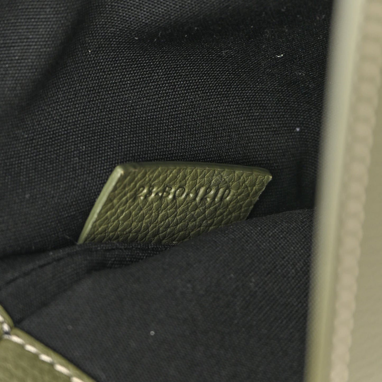 X KAWS Grained Calfskin Saddle Pouch Olive