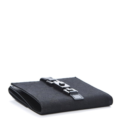 Gucci Monogram Piston Lock Compact Wallet Black 4 of 11