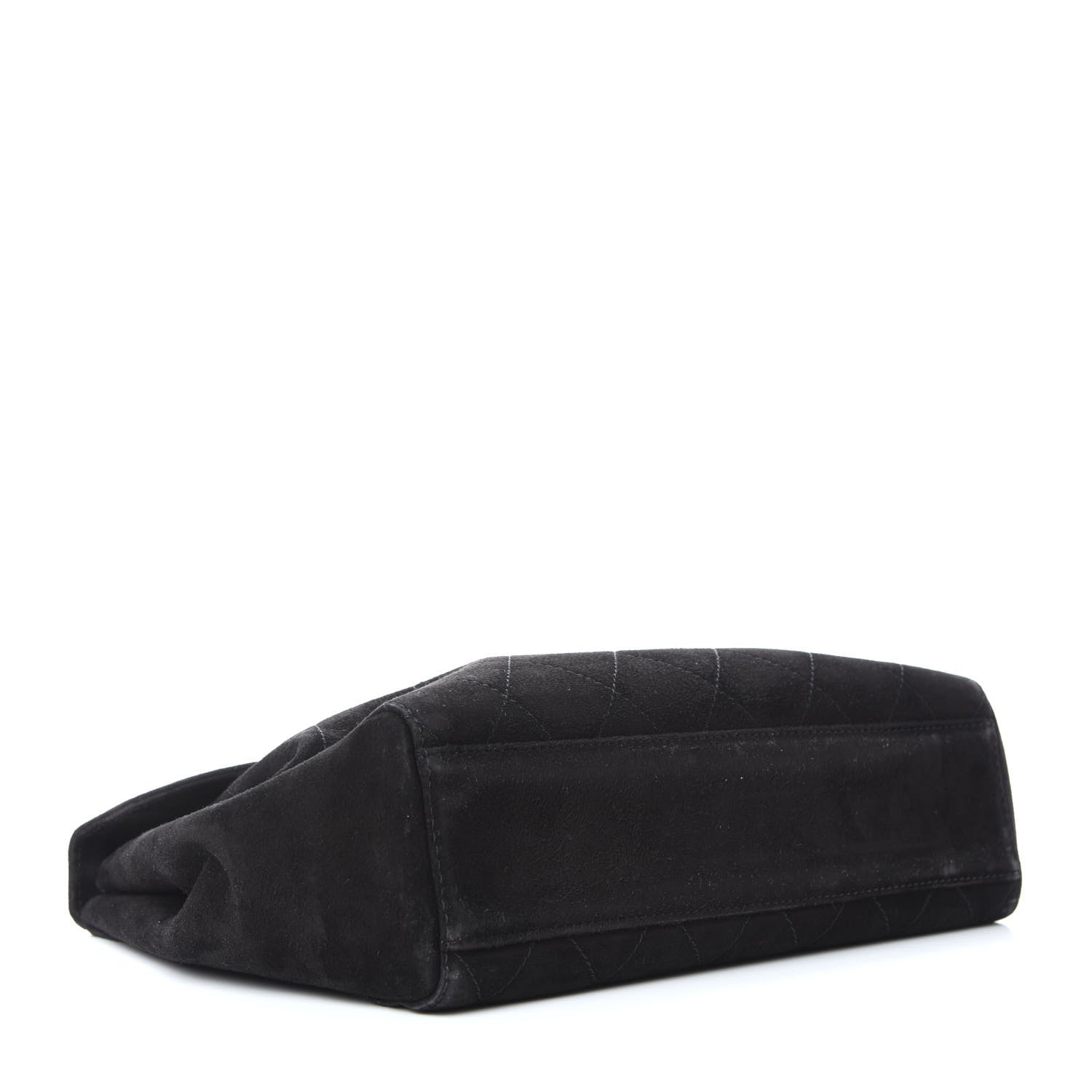 Chanel Suede Diamond Stitched Flap Bag Black 4 of 9