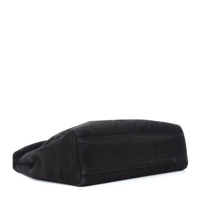 Chanel Suede Diamond Stitched Flap Bag Black 4 of 9