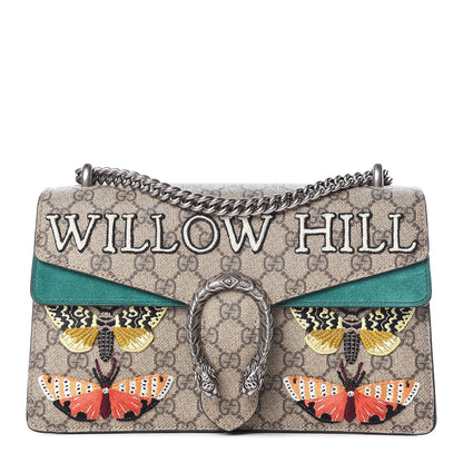 Gucci GG Supreme Monogram Willow Hill Embroidered Small Dionysus Shoulder Bag Emerald 1 of 11