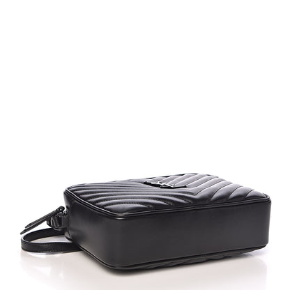Saint Laurent Calfskin Matelasse Monogram Lou Camera Bag Black 4 of 10