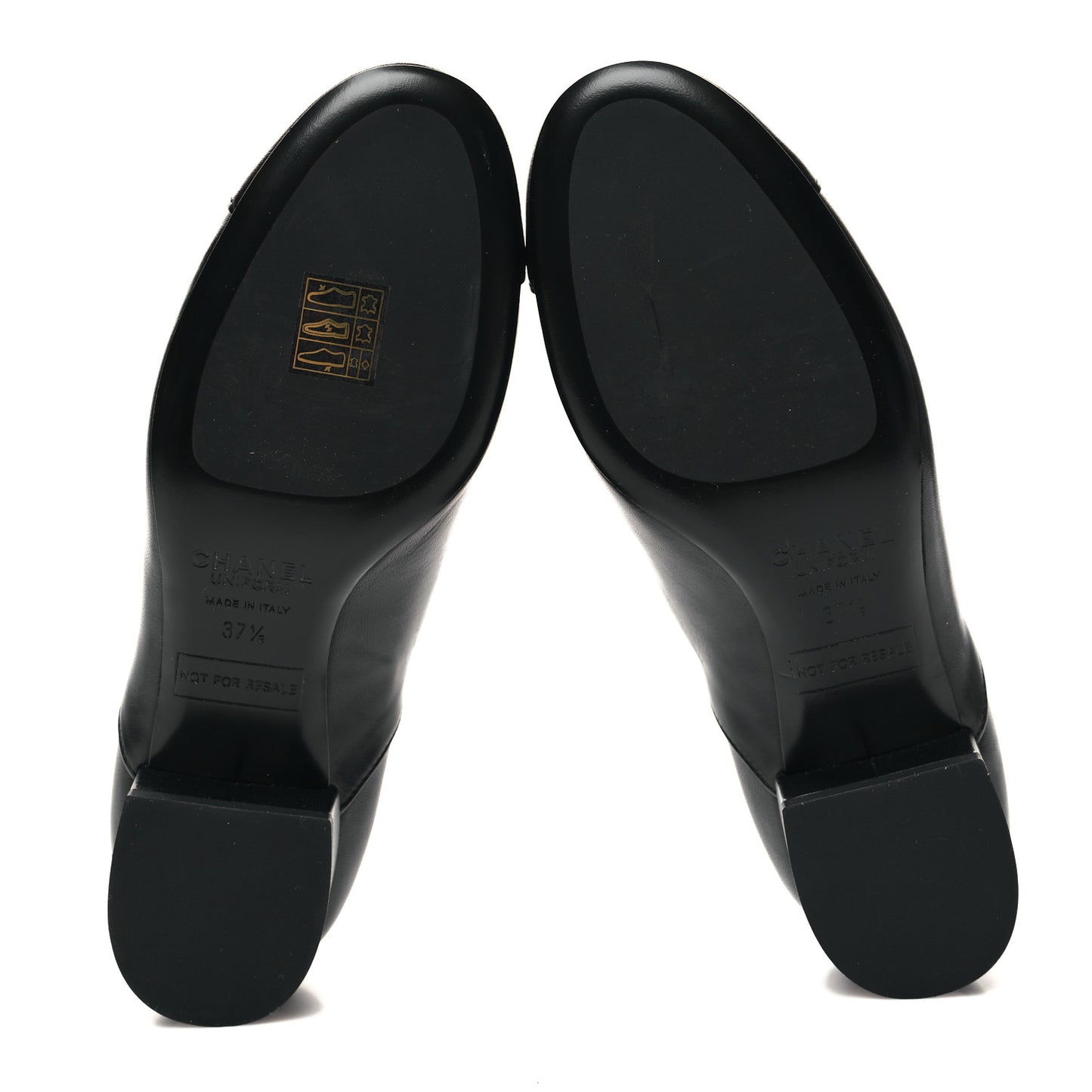 Lambskin CC Lace Up Oxfords 37.5 Black