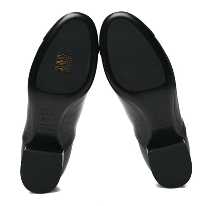 Chanel Lambskin CC Lace Up Oxfords 37.5 Black 5 of 7