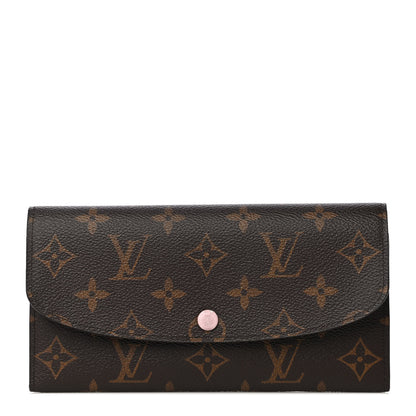 Louis Vuitton Monogram Emilie Wallet Rose Ballerine 1 of 12