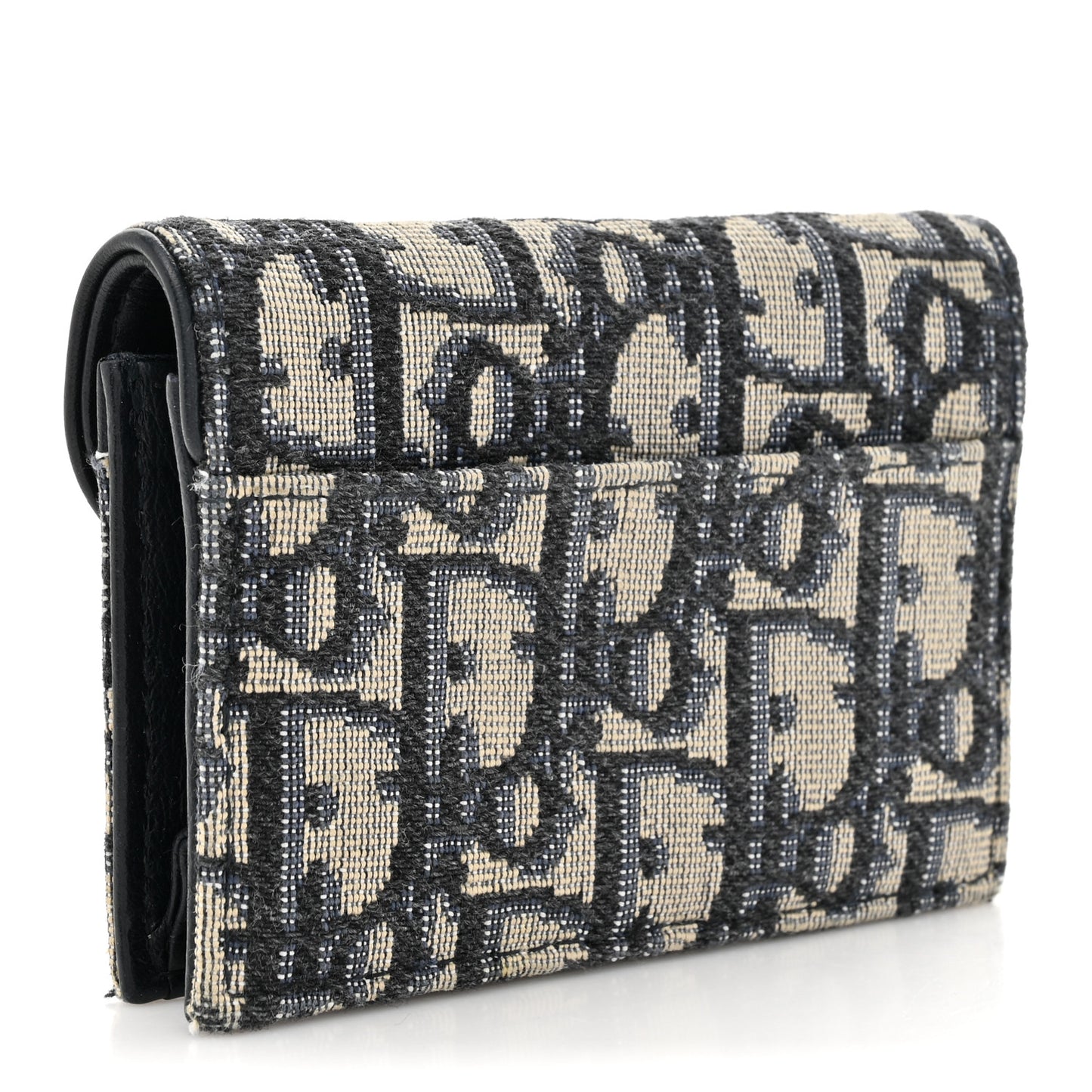 Oblique Saddle Card Holder Blue