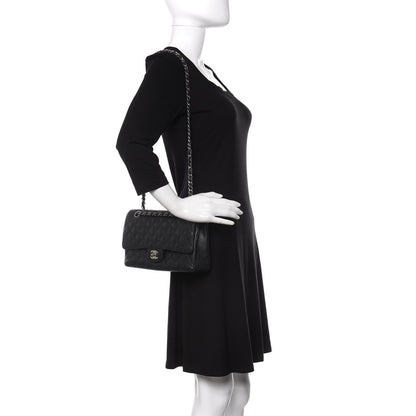 Chanel Caviar Quilted Medium Double Flap Black 2 of 19